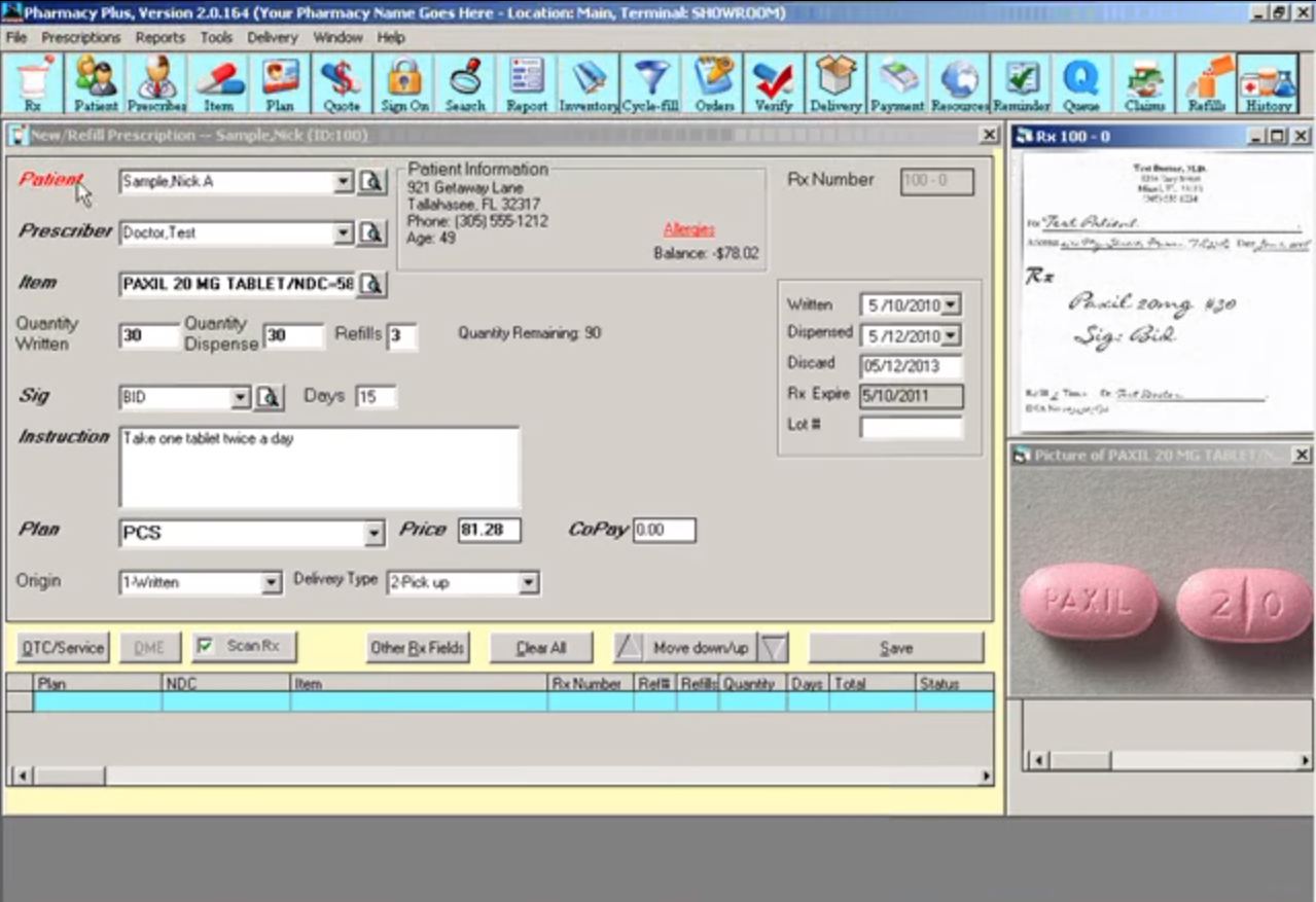 Rx software