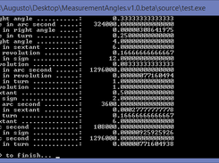 Lib Measurement Angles for C++ (GCC) Screenshot 2