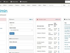 Library Admin home page