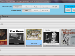 Open any pane by clicking on it to reveal a row of audiobooks.