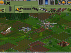 OpenTTD with mouse emulation and magnifying glass