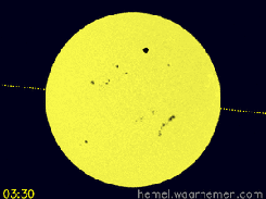 Venus transit computed using libTheSky