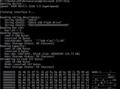 libusbx's xusb sample accessing an USB 3.0 Flash Drive