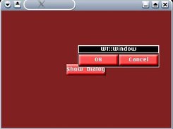 A dialog window with 2 buttons