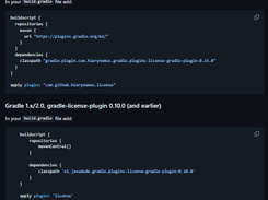 License Gradle Plugin Screenshot 1