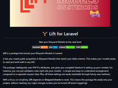 Lift for Laravel Screenshot 1