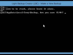 Making a new backup (added BETA May v1)