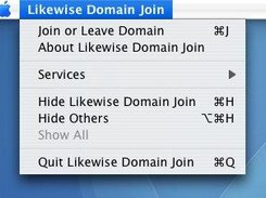 Likewise Open Domain Join Menu on Mac OS X