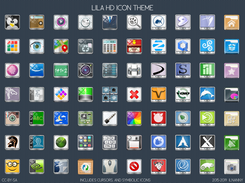 Lila HD icon theme preview