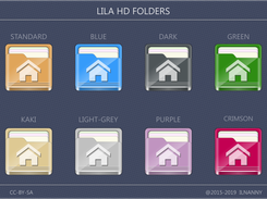 lila hd icon theme folders preview