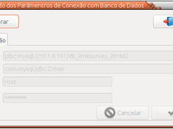 Tela de Configuração dos Parâmentros de Conexão com Banco de Dados