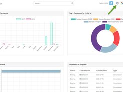 Freight forwarder software dashboard 