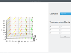 3d Linear Transformation Visualization Screenshot 1