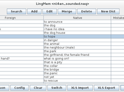 Main Menu : Base words table preview