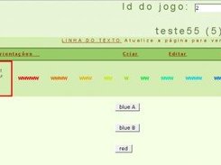 main page: a linha dos textos