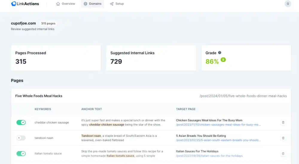 LinkActions Screenshot 1