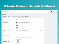 Extensive options for complete link control