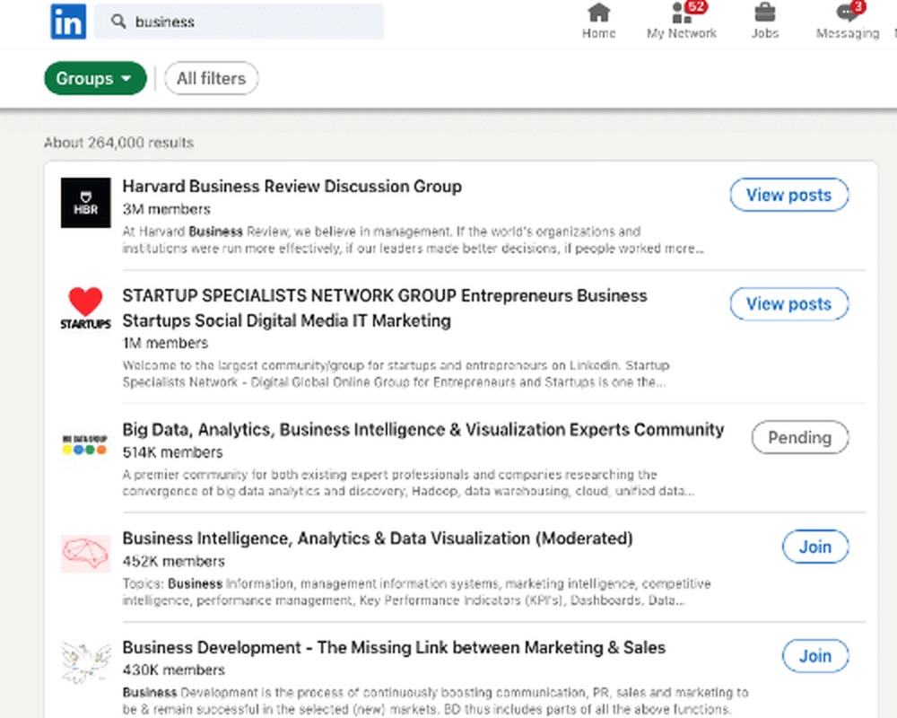 LinkedIn Groups Screenshot 1