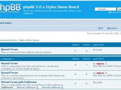 Works on php based CMS and forums; phpBB in this example