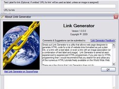 Link Generator 'About' Screen