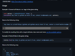 LinkifyJS Screenshot 1