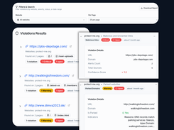LinkSentry dashboard and alerts