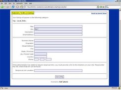 User registration page