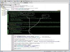 example.php running in an aterm.