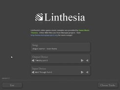 1: Startup screen, where setup things