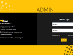Admin login screen