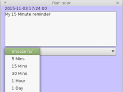 reminders Choose a snooze period