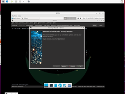 Educational screensaver running Kstars