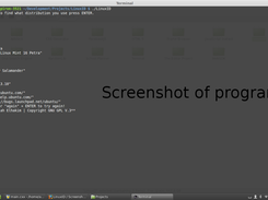 Screenshot of program