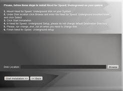 Setup page