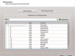 Selecting a running process