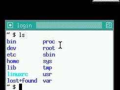 Linwizard running kdrive (xserver) and twm (wm).