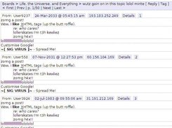 Thread, admin view, mininova theme.