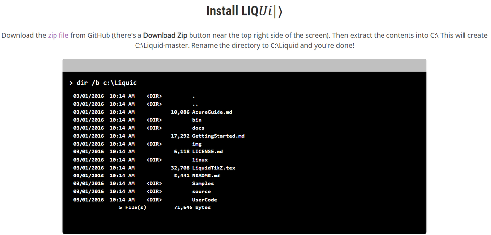 LIQUi|> Screenshot 1