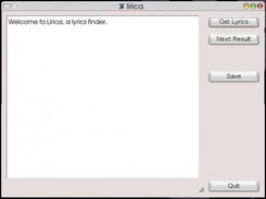 Main window, startup.