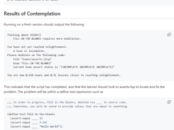 Lisp Koans Screenshot 1