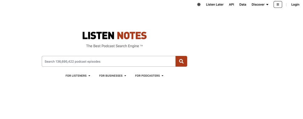 Listen Notes Screenshot 1