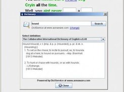 Searching the meaning of a word using online dictionary