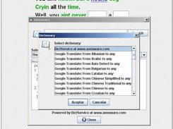 Searching the meaning of a word using online dictionary