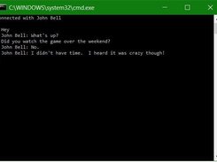 Chatting in the console version.