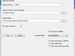 creating a new backup job