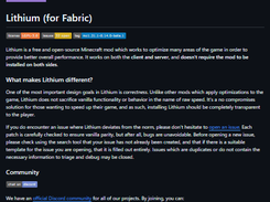 Lithium (for Fabric) Screenshot 1