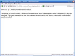 A website being blocked by Parental Controls.