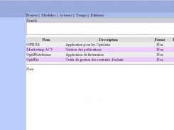 Project index screen (in progress)