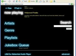 Littletux Networked Audio Player - Main Screen