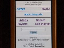 Littletux Networked Audio Player - On a PDA / Pocket PC